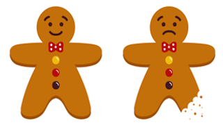 Two gingerbread men